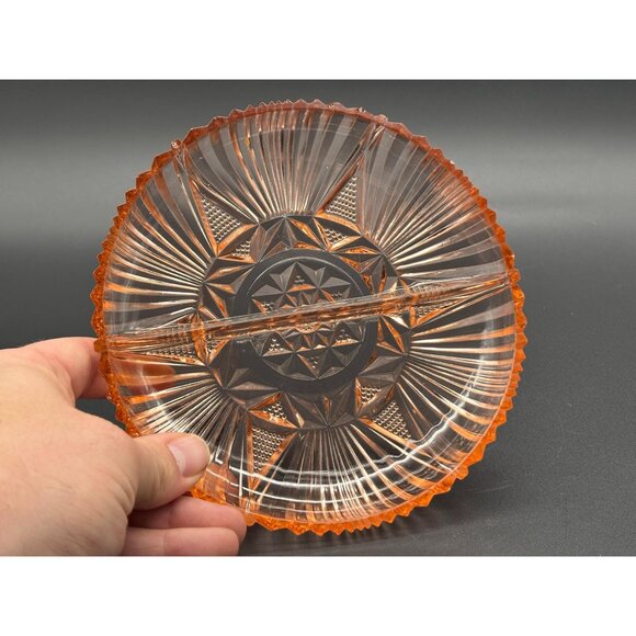 1930s Hazel Atlas Pink Depression Glass Serving Bowl Candy Dish No 573 - Picture 5 of 8